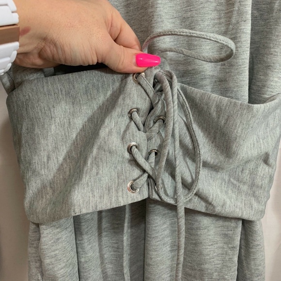 Fashion Nova Womens NWT Do The Things You Do Dress in Grey Size Small - Picture 3 of 8